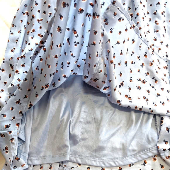 Sienna Sky Blue Floral Cottage Core Print Sun Dress - Picture 4 of 10